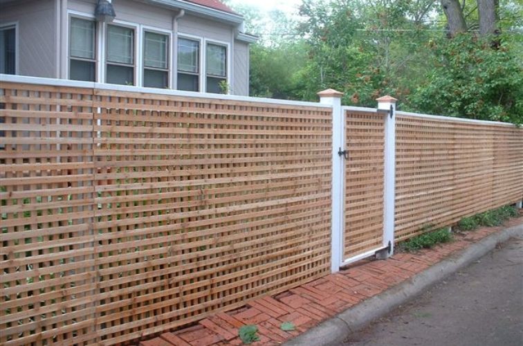 AmeriFence Corporation Wichita - Wood Fencing, 1030 Lattice Fence