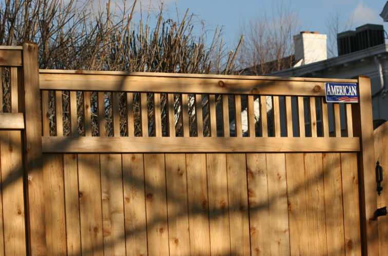 AmeriFence Corporation Wichita - Wood Fencing, 1059 Custom Solid with Accent Top