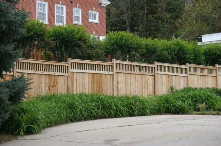 AmeriFence Corporation Wichita - Wood Fencing, 1063 Custom Solid with Accent Top