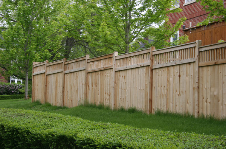 AmeriFence Corporation Wichita - Wood Fencing, 1064 Custom Solid with Accent Top