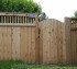 AmeriFence Corporation Wichita - Wood Fencing, 1065 Custom Solid with Accent Top Gate