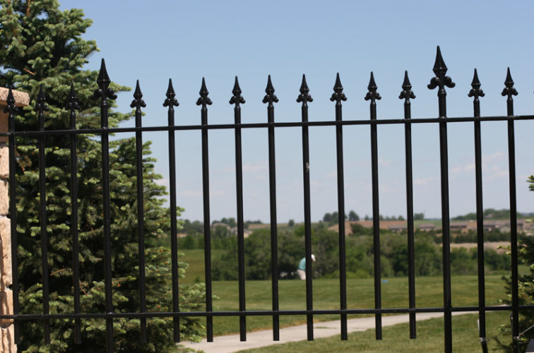 AmeriFence Corporation Wichita - Custom Iron Gate Fencing, 1224 Flor de Lis Picket 3'