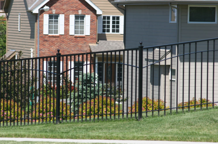 AmeriFence Corporation Wichita - Custom Iron Gate Fencing, 1226 6' with underscallop in square panel