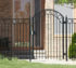 AmeriFence Corporation Wichita - Custom Gates, 1312 4' Overscallop Walk gate with circles