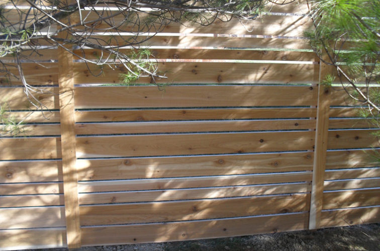 AmeriFence Corporation Wichita - Wood Fencing, 6' Horizontal Wood White B