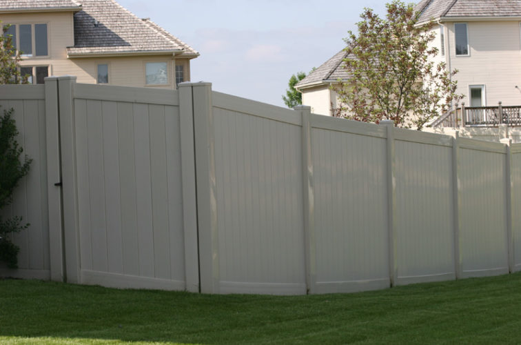 AmeriFence Corporation Wichita - Vinyl Fencing, 6' solid privacy tan (620)