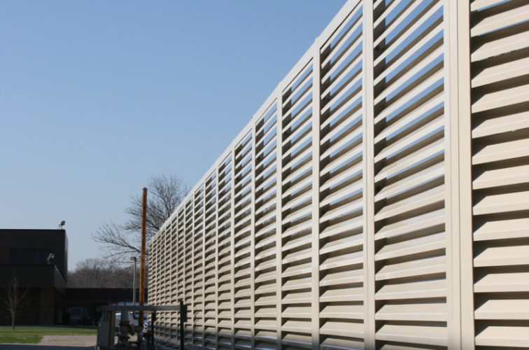 AmeriFence Corporation Wichita - Louvered Fence Systems Fencing, Louvered Fence Panel Top Cap