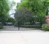 AmeriFence Corporation Wichita - Custom Gates, Overscallop Estate Double Drive Gate With Scroll Accent
