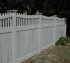 AmeriFence Corporation Wichita - Vinyl Fencing, Privacy with Sloped Rail Picket Accent 703
