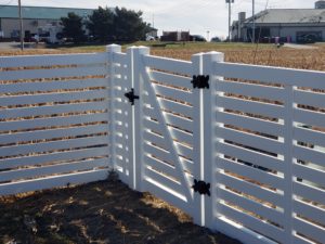 4' White Vinyl Horizontal Picket Fence